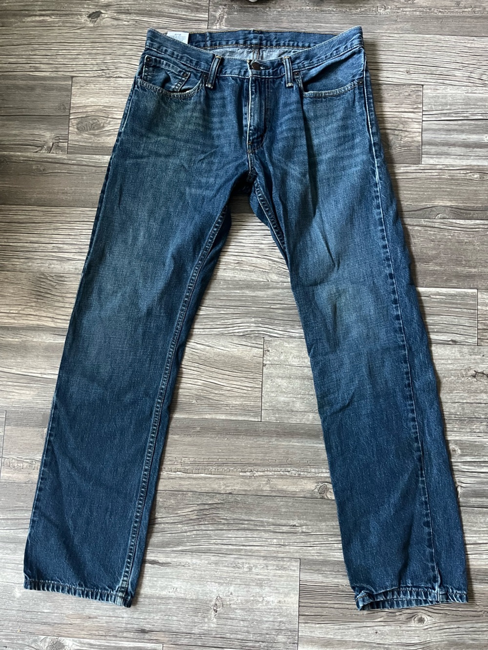 Levi's Men's Straight Jeans in Deep Blue Denim